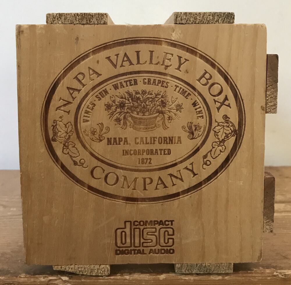 Napa Valley Box Company Wooden Wine Crate CD Organizer Storage Rack 10"